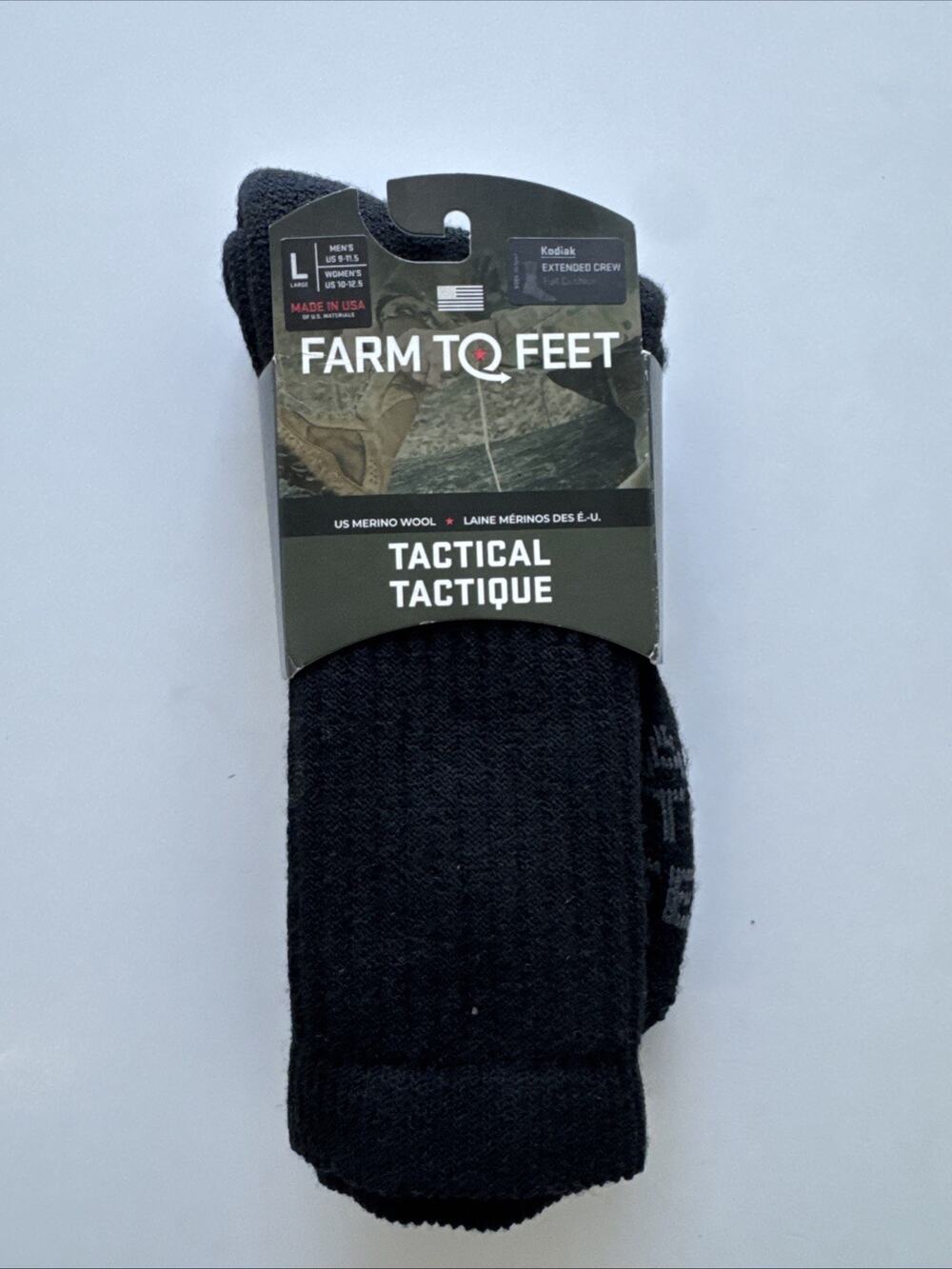 Farm To Feet Kodiak Heavyweight Expedition Merino Wool Socks Tactical Large
